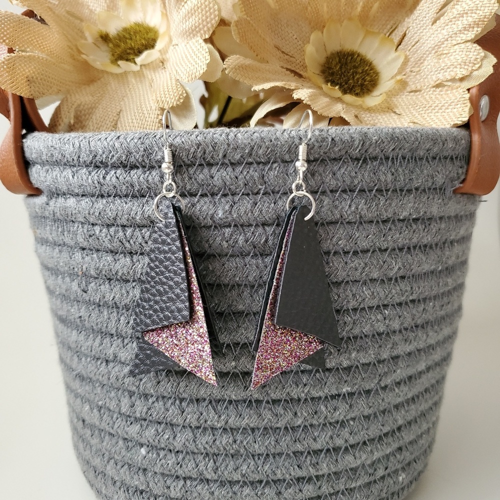 2/$9.60 NWT asymmetrical layered earrings